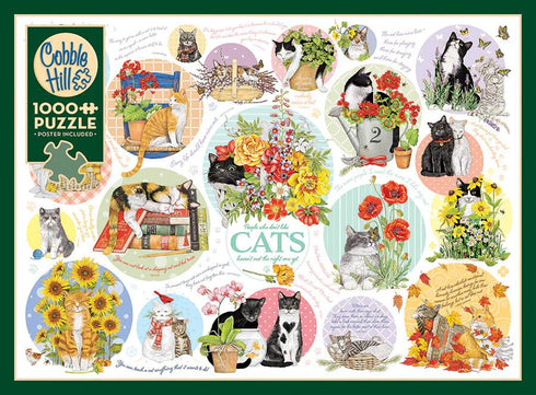 CAT THOUGHTS 1000 PIECE JIGSAW PUZZLE - LAKE-THOMPSON. MARY