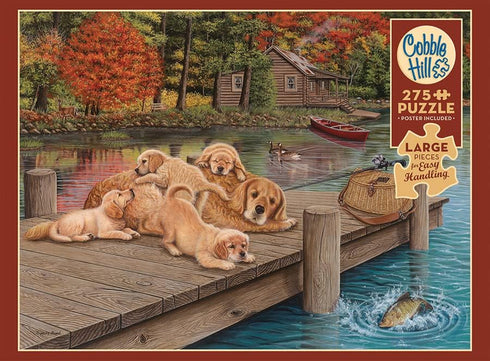 LAZY DAY ON THE DOCK 275 LARGE PIECE JIGSAW PUZZLE - BOND. BARBARA HIGGINS