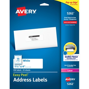 1.33X4 WHITE LASER LABELS