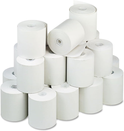 Direct Thermal Printing Thermal Paper Rolls, 3-Inch x 225 ft, White, 24/Carton