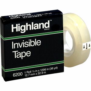 INVISIBLE TAPE 1/2"" HIGHLAND