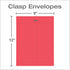 9X12 Clasp Envelopes Red