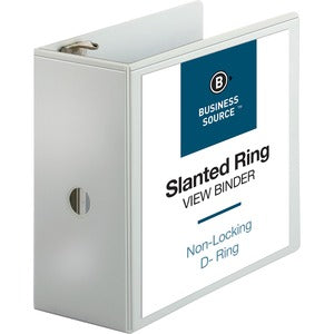 5" CLEAR VIEW D RING WHITE BIN
