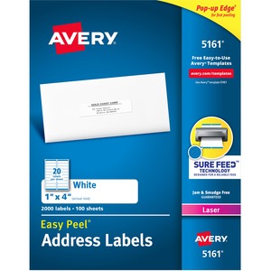 1X4 WHITE LASER LABEL ADDRESS