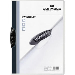 SWING CLIP REPORT COVER BLACK - BOX OF 25