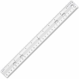 12" RULER CLEAR STANDARD METR