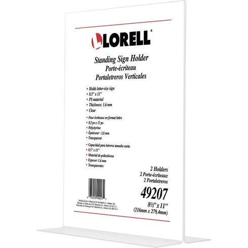 LORELL T-BASE SIGN HOLDER 2/PK