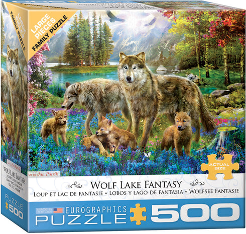 EUROGRAPHICS WOLF LAKE FANTASY 500 PIECE PUZZLE