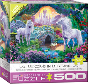 EUROGRAPHICS UNICORNS IN FAIRY LAND 500 PIECE PUZZLE