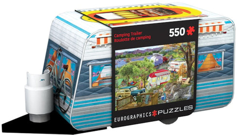 CAMPING TRAILER TIN 550 PIECE JIGSAW PUZZLE - EUROGRAPHICS