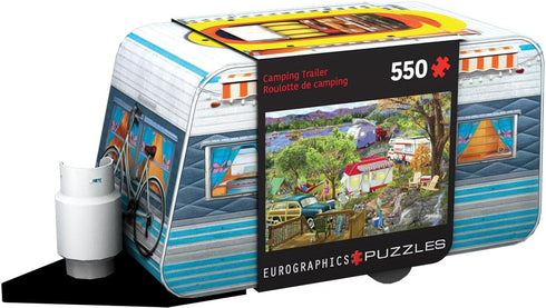 CAMPING TRAILER TIN 550 PIECE JIGSAW PUZZLE - EUROGRAPHICS