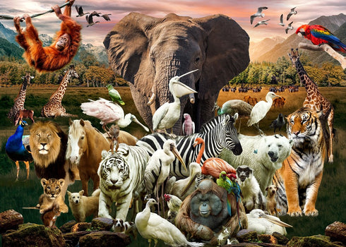 ANIMALS 1000 PIECE PUZZLE - BRAIN TREE
