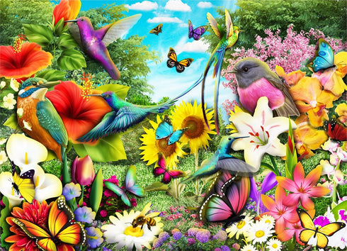 FLOWER GARDEN 1000 PIECE PUZZLE - BRAIN TREE