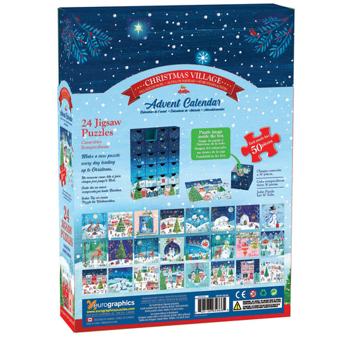 CHRISTMAS VILLAGE ADVENT CALENDAR PUZZLES - EUROGRAPHICS