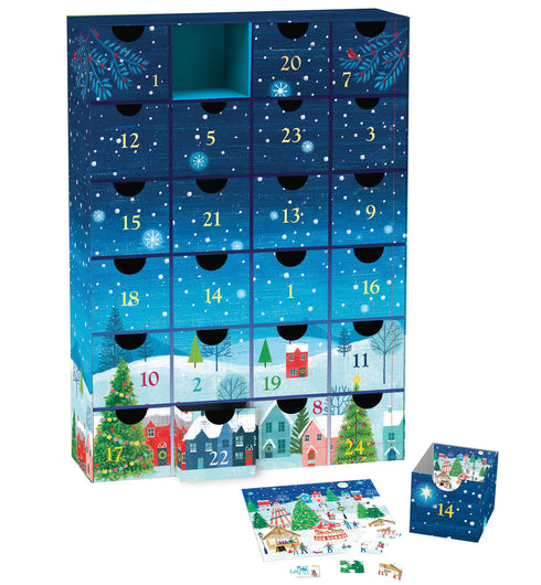 CHRISTMAS VILLAGE ADVENT CALENDAR PUZZLES - EUROGRAPHICS