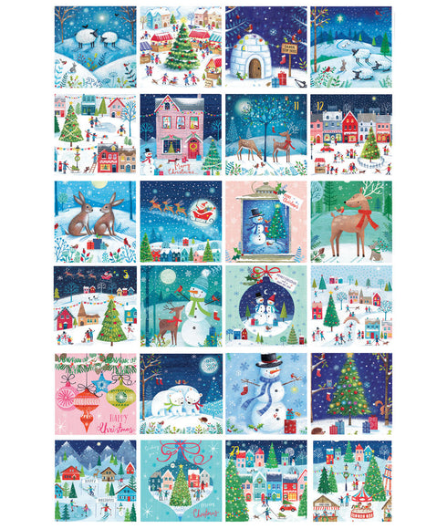CHRISTMAS VILLAGE ADVENT CALENDAR PUZZLES - EUROGRAPHICS