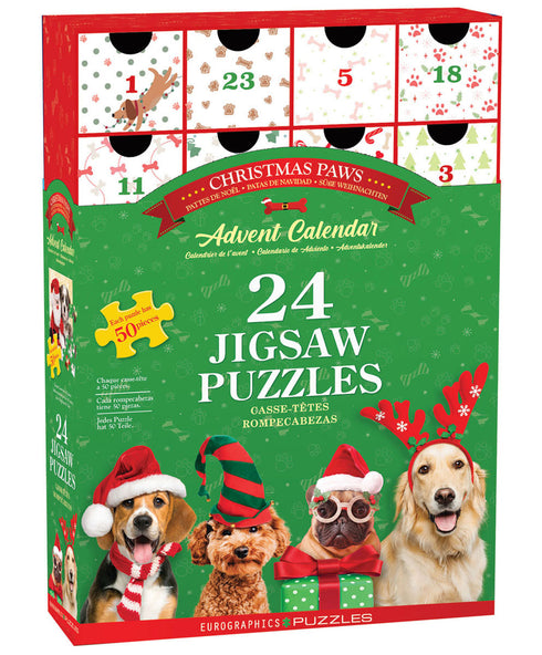 CHRISTMAS PAWS ADVENT CALENDAR PUZZLES - EUROGRAPHICS