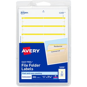 FILE FOLDER LABELS YELLOW