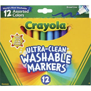 WASHABLE MARKERS 12PK CRYAOLA