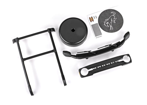 TRX-4M 1/18 BRONCO ROOF RACK/ SPARE TIRE COVER/ COWL/ GRILLE