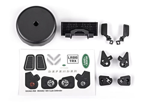 TRX-4M DEFENDER BODY PARTS, DECAL SHEET TRA9720