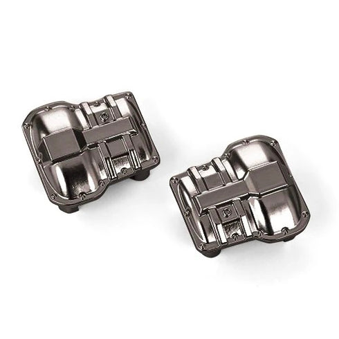 TRX-4M BLACK CHROME DIFF COVER, FRONT OR REAR (2)