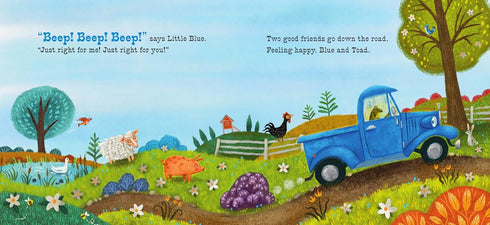 LITTLE BLUE TRUCK FEELING HAPPY: A TOUCH-AND-FEEL BOOK - SCHERTLE. ALICE