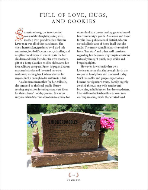 TO DIE FOR: A COOKBOOK OF GRAVESTONE RECIPES - GRANT. ROSIE