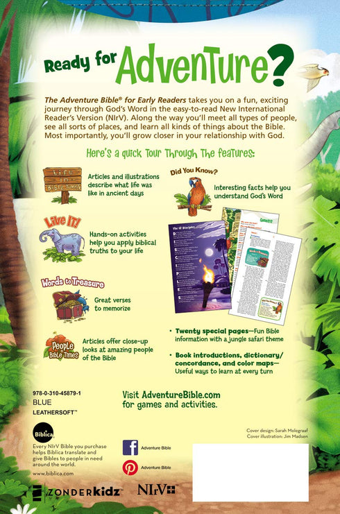 Niv Adventure Bible For Early Readers, Leathersoft by Zonderkidz