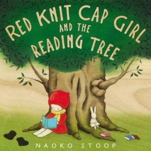 RED KNIT CAP GIRL/READING TREE - STOOP. NAOKO