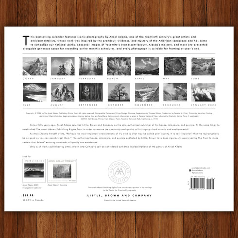 ANSEL ADAMS 2025 WALL CALENDAR - ADAMS. ANSEL