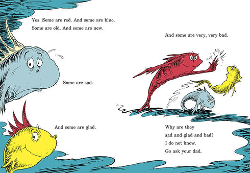 ONE FISH TWO FISH RED FISH BLUE FISH - DR SEUSS CHILDRENS PICTURE