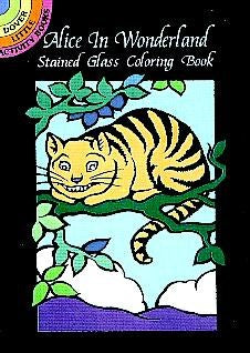 ALICE IN WONDERLAND STAINED GLASS COLORING BOOK - MOBLE. MARTY