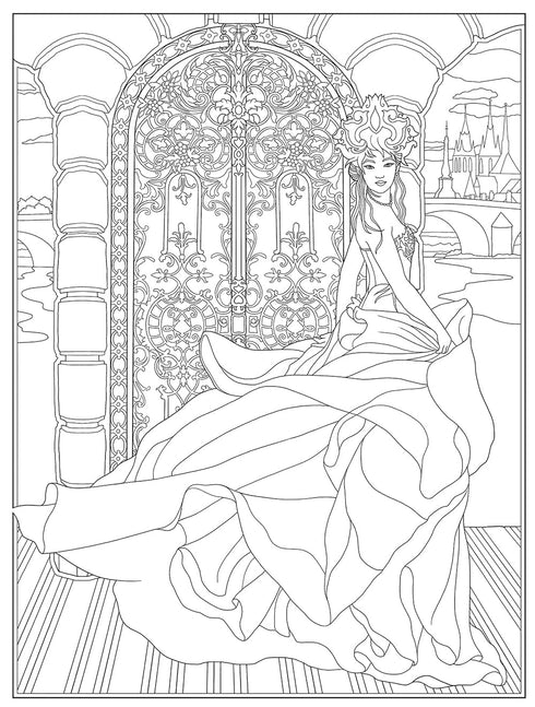CREATIVE HAVEN GOTHIC FANTASY COLORING BOOK - NOBLE. MARTY