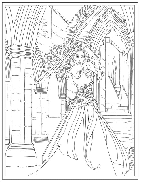 CREATIVE HAVEN GOTHIC FANTASY COLORING BOOK - NOBLE. MARTY