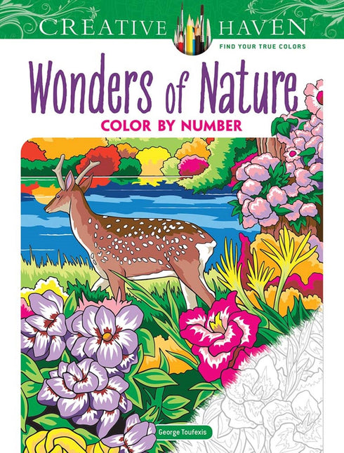 CREATIVE HAVEN WONDERS OF NATURE COLOR BY NUMBER - TOUFEXIS. GEORGE