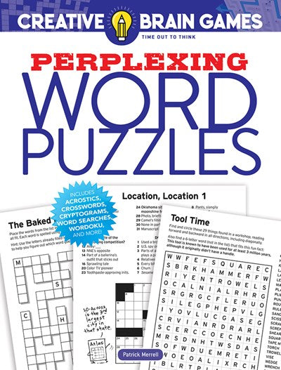 CREATIVE BRAIN GAMES PERPLEXING WORD PUZZLES - MERRELL. PATRICK