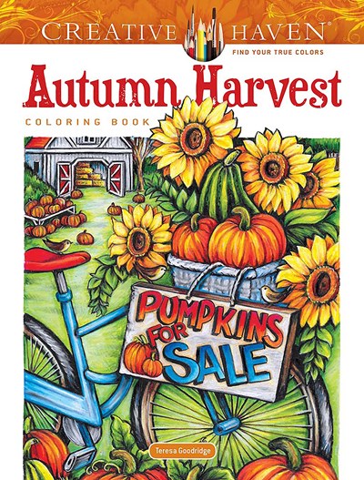 CREATIVE HAVEN AUTUMN HARVEST COLORING BOOK - GOODRIDGE. TERESA