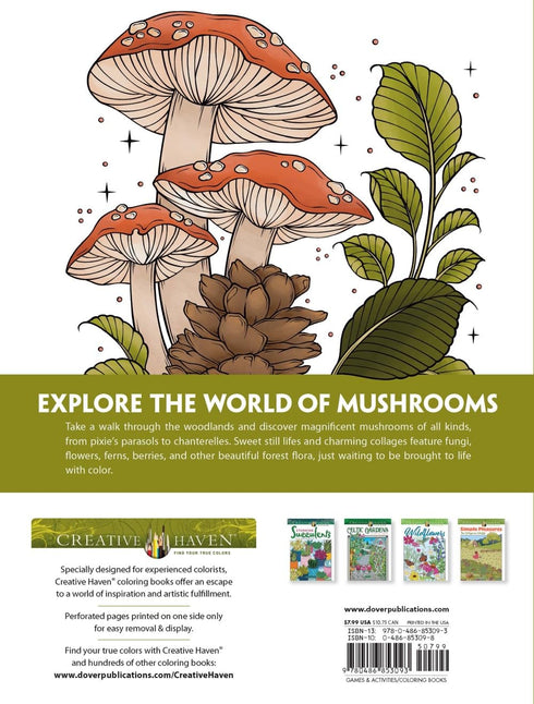 CREATIVE HAVEN THE ART OF MUSHROOMS COLORING BOOK - KONETZKI. HANNAH
