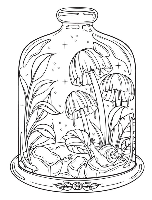 CREATIVE HAVEN THE ART OF MUSHROOMS COLORING BOOK - KONETZKI. HANNAH