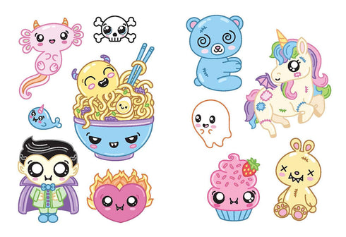 CREEPY CUTE KAWAII STICKERS - EAKIN. MARY