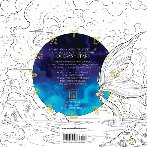 OCEANS TO STARS: AN ASTROLOGY ART & COLORING BOOK - FENWICK. LYDIA