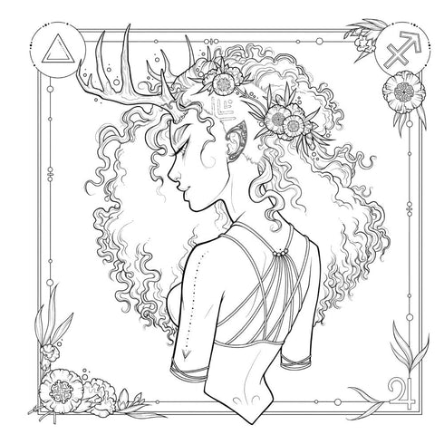 OCEANS TO STARS: AN ASTROLOGY ART & COLORING BOOK - FENWICK. LYDIA