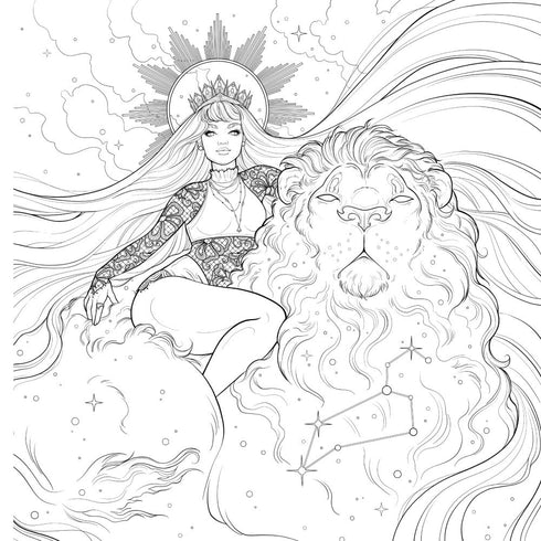 OCEANS TO STARS: AN ASTROLOGY ART & COLORING BOOK - FENWICK. LYDIA