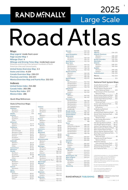 2025 LARGE SCALE ROAD ATLAS - RAND MCNALLY