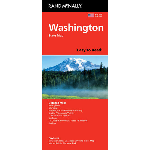 RAND MCNALLY EASY TO READ: WASHINGTON STATE MAP
