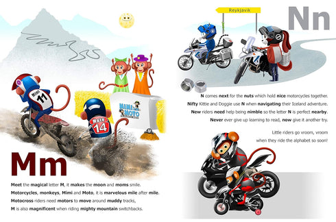 MIMI AND MOTO RIDE THE ALPHABET - AUGUSTYN. MARK CHILDRENS PICTURE