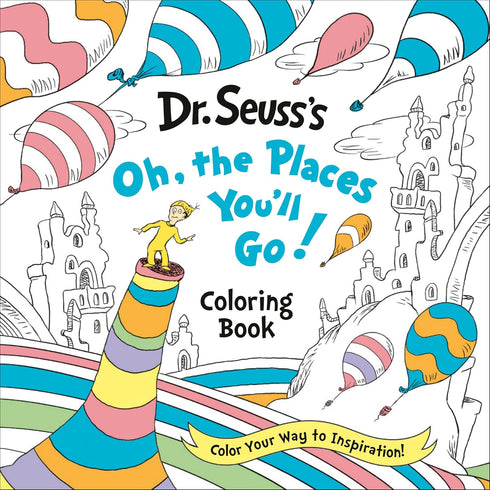 OH THE PLACES YOU'LL GO COLRING BOOK - DR SEUSS