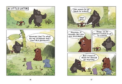 GRUMPY MONKEY SCHOOL STINKS!: A GRAPHIC NOVEL - LANG. SUZANNE & MAX