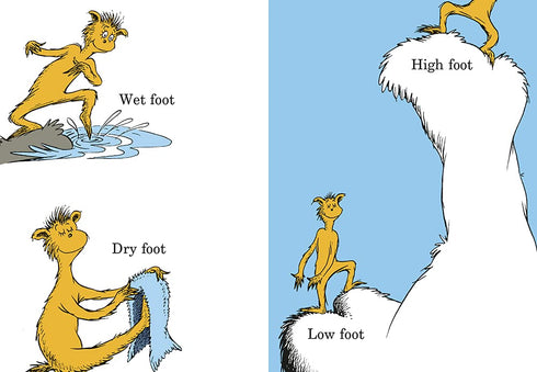 THE FOOT BOOK: A WACKY BOOK OF OPPOSITES - DR. SEUSS